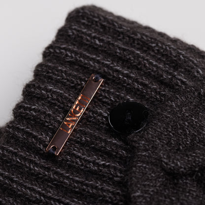 Lancetti dámske pletené rukavice bez prstov s klopou