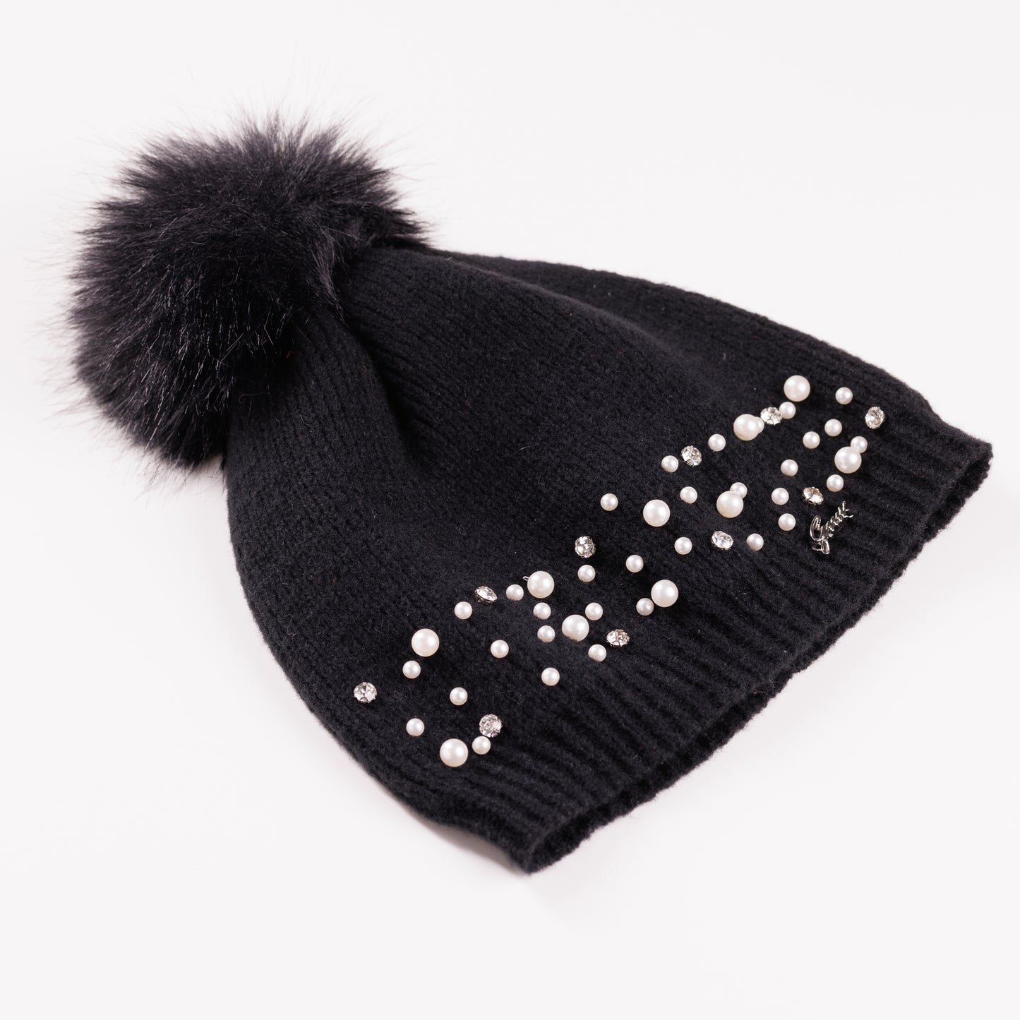 Gianmarco Venturi dievčenská čiapka s brmbolcom a perličkami