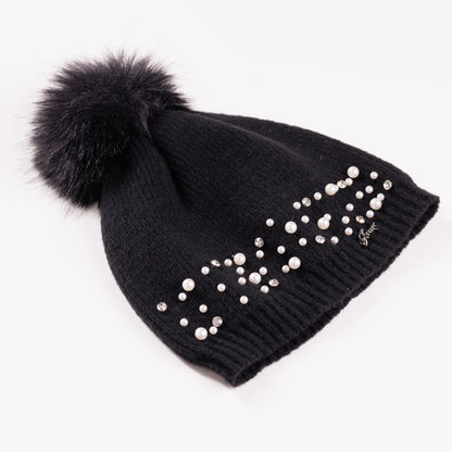 Gianmarco Venturi dievčenská čiapka s brmbolcom a perličkami