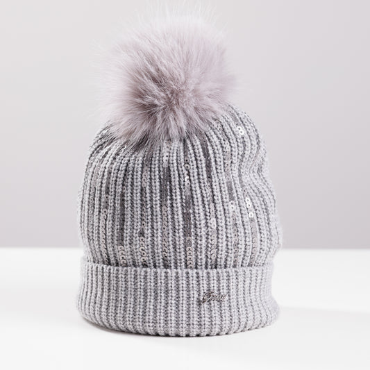 Gianmarco Venturi dievčenská čiapka s brmbolcom a flitrami