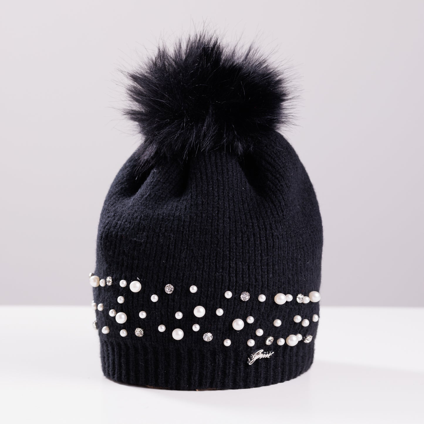 Gianmarco Venturi dievčenská čiapka s brmbolcom a perličkami