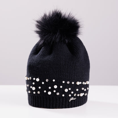 Gianmarco Venturi dievčenská čiapka s brmbolcom a perličkami