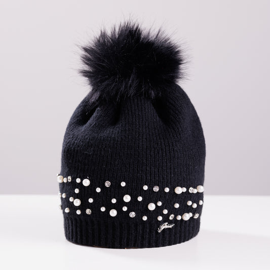 Gianmarco Venturi dievčenská čiapka s brmbolcom a perličkami