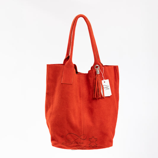 Mavi semišová kabelka