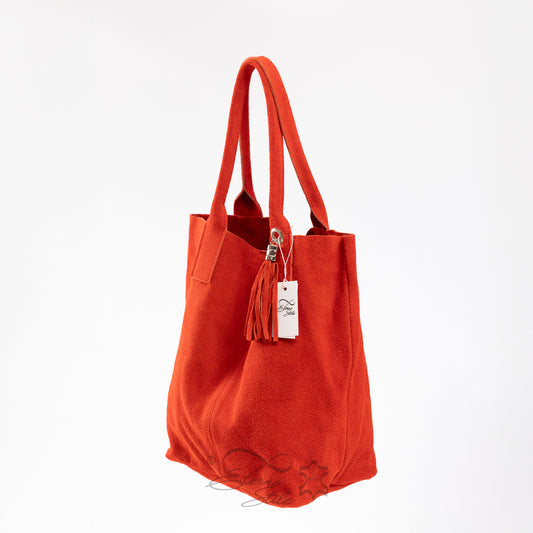 Mavi semišová kabelka